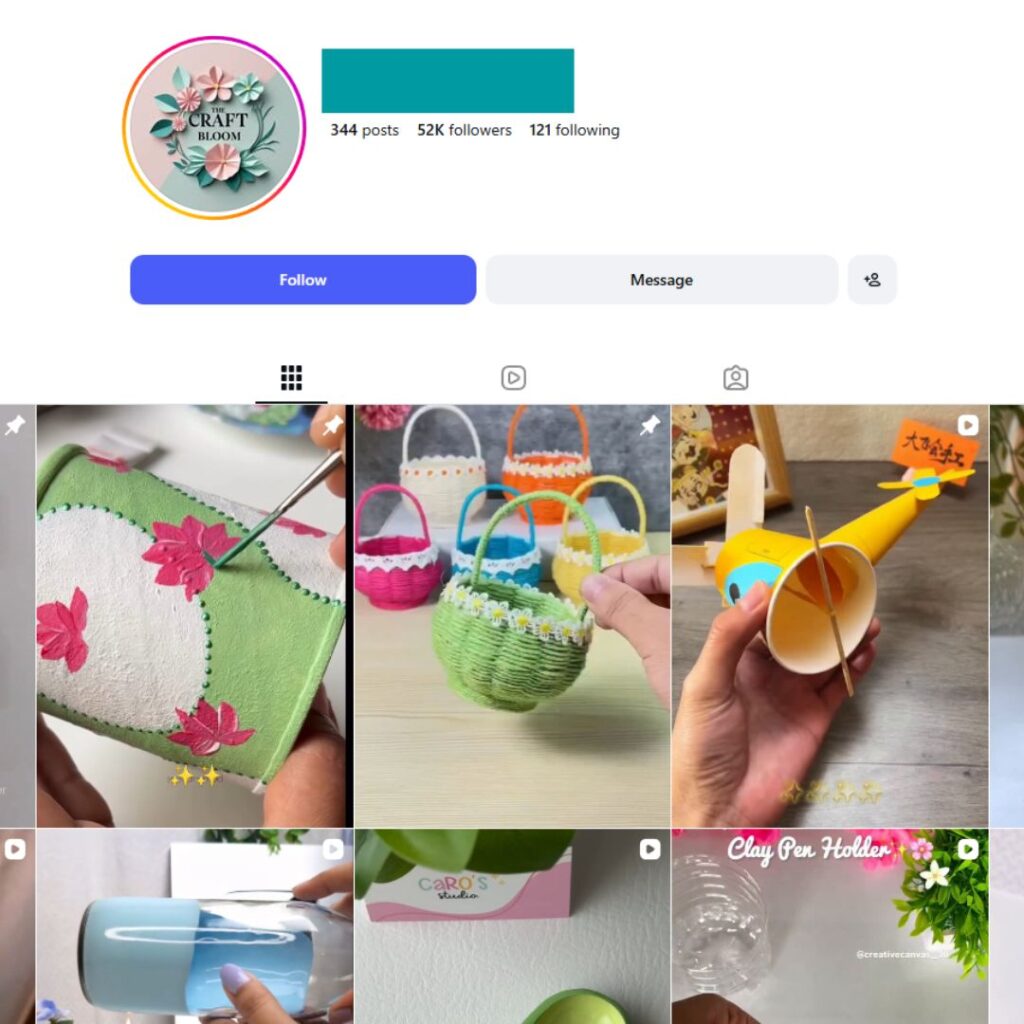 50K DIY Tutorials Instagram Account for Sale