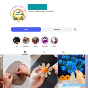 50K Handmade Flower Crafts Instagram Account for Sale