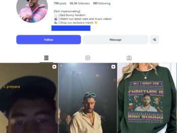 55K Bad Bunny Fan Page Instagram Account