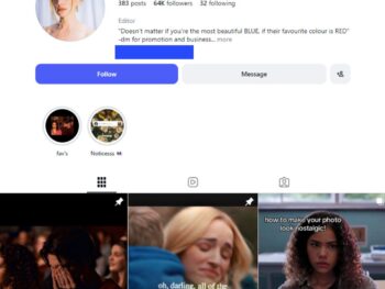 60K TV Series Instagram Account