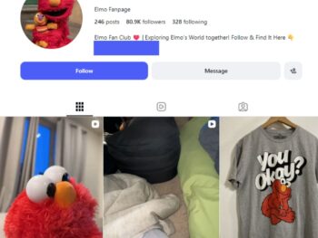 80K Cartoon Elmo-themed Instagram Account