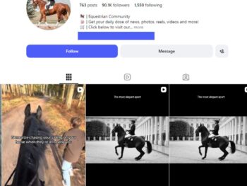 90K Equestrian Lovers Instagram Account.