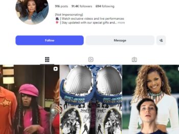 90K Janet Jackson Fan Instagram Account
