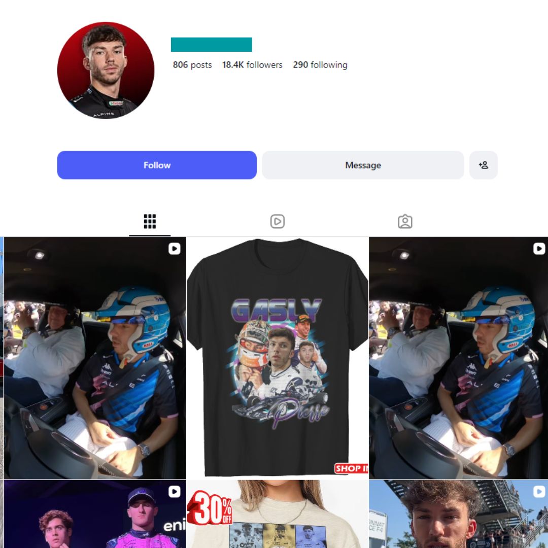 18K Formula 1 Motorsport Instagram Account - Image 1