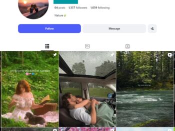 900 Follower Nature Aesthetic Instagram Account