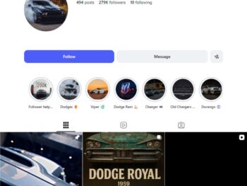 270K Muscle Car Instagram Account