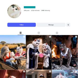 3K AI Cat Content Instagram Account for sale