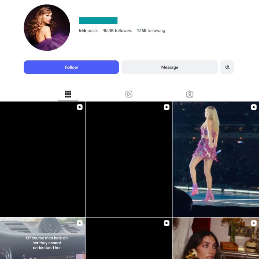 40K Taylor Swift Music Fans Instagram Account for sale