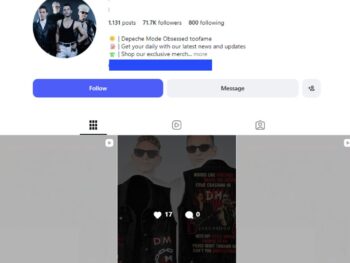 70K Depeche Mode Fan Instagram Account