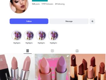 7K Lipstick Makeup Instagram Account for sale