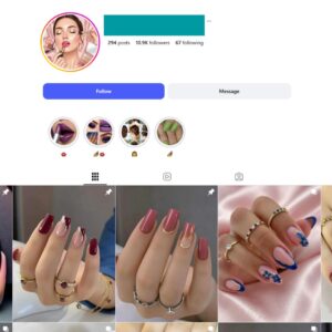 10K Nail Art Beauty Instagram Account for Sale