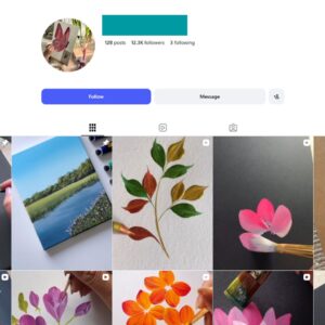 12K Canvas Painting Tutorials Instagram Account for Sale