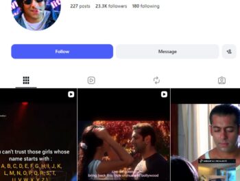23K Salman Khan Fan Page Instagram account