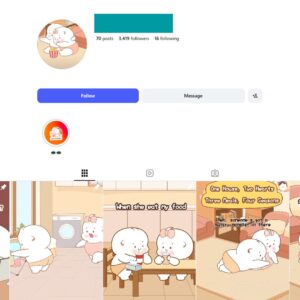 3K Cute Cartoon Couple Reels Instagram Account for Sale (1)