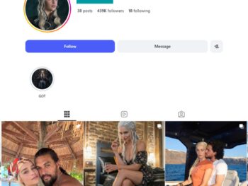 430K Daenerys Targaryen Fan Edits Instagram Account