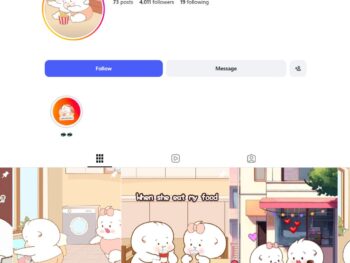4K Cute Cartoon Couple Reels Instagram Account for Sale