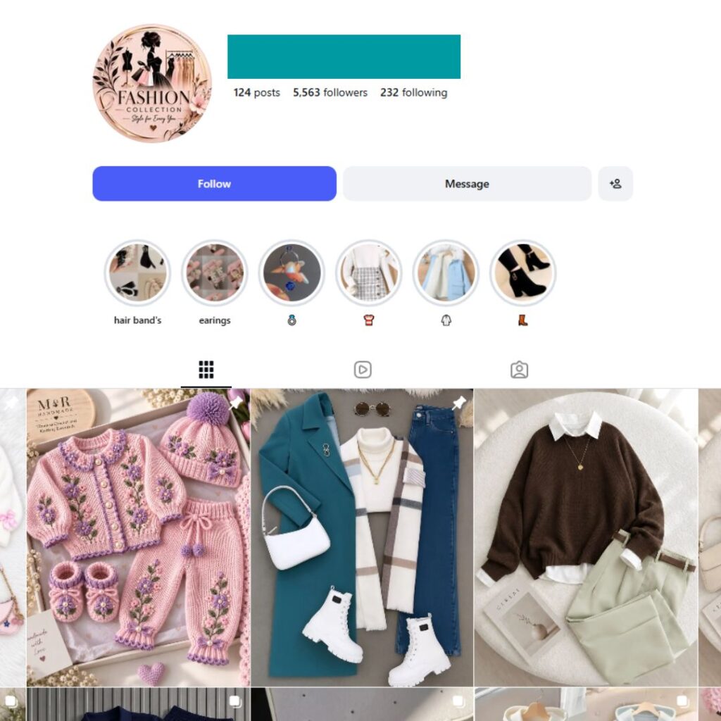 5K Fashion Style Clothing Instagram Account for Sale