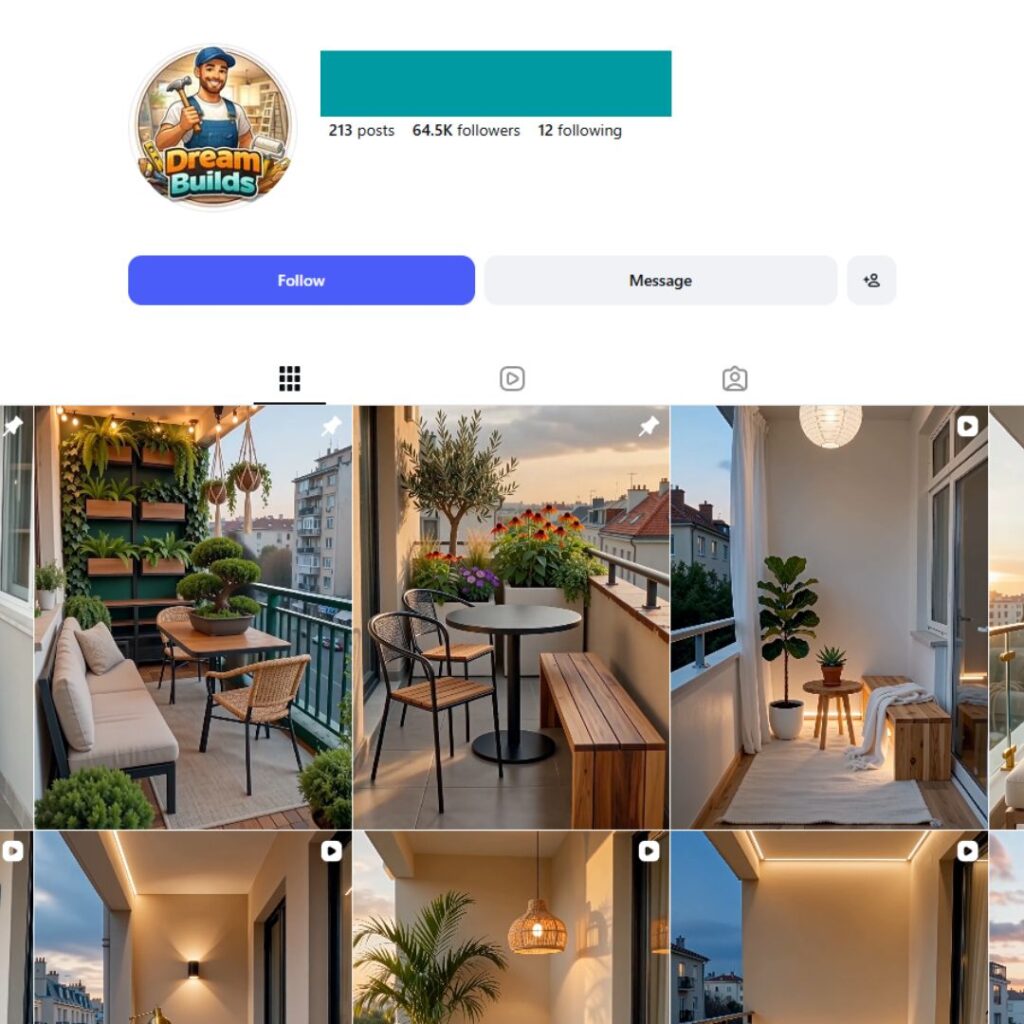 60k Home Decor Instagram Account for Sale