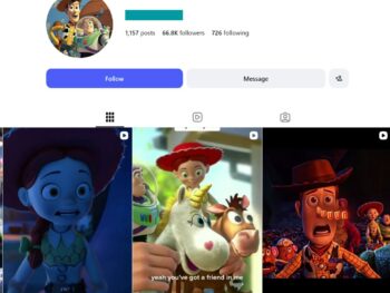 65K Toy Story Disney Animation Instagram Account