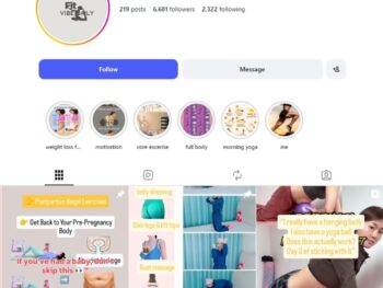 6K Healthy and Fitness Lifestyle Instagram Account