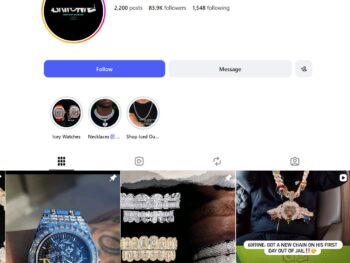80K Iced Out Jewelry Instagram Account