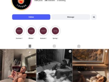 28K Romantic Bathtub Couple Instagram Account