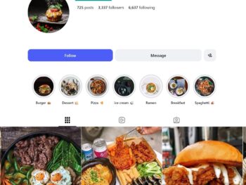 3K Food Blogging Instagram Account