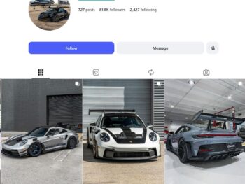 80K Porsche Cars Instagram Account