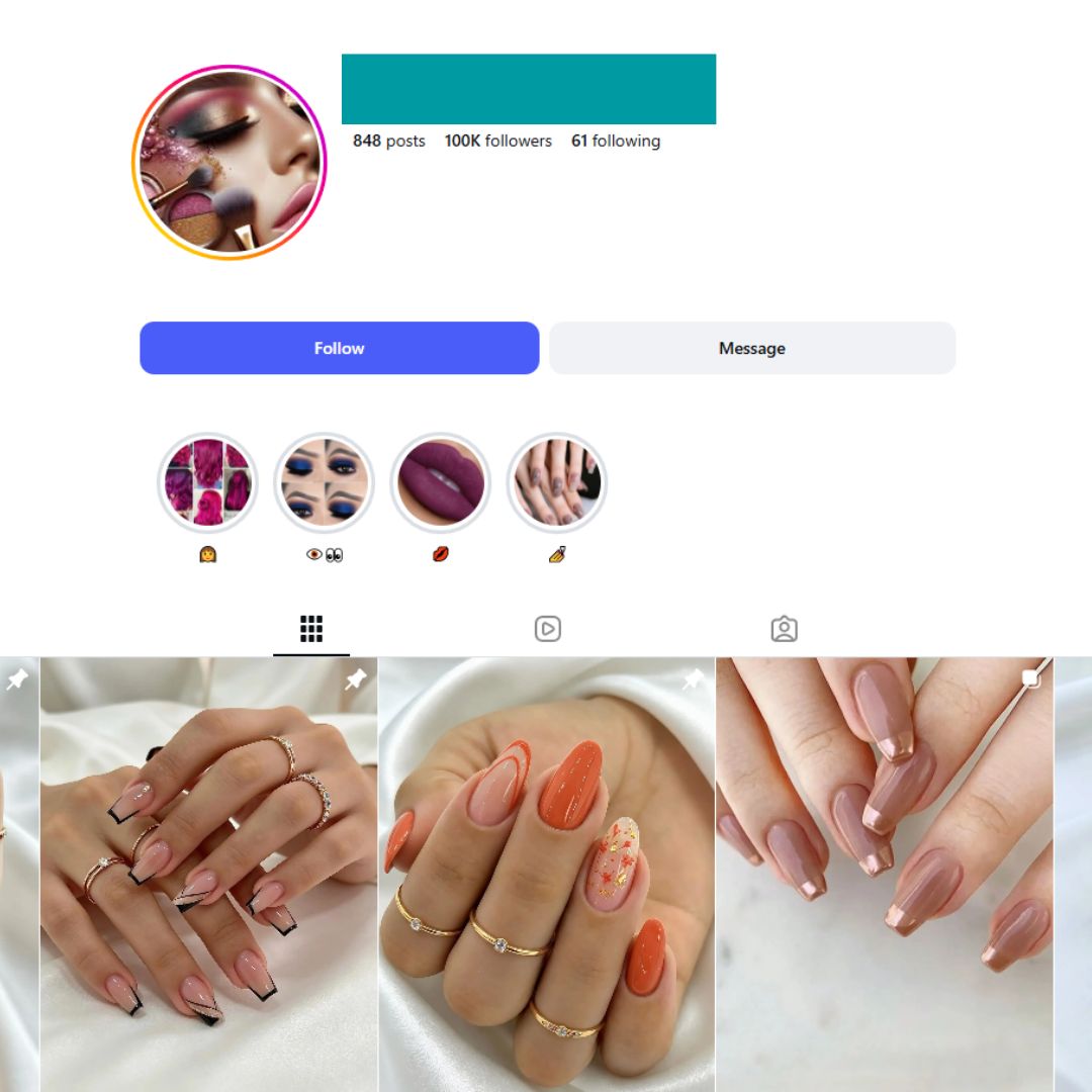 100K Nail Art Instagram Account for Sale 100K Nail Art Instagram Account for Sale
