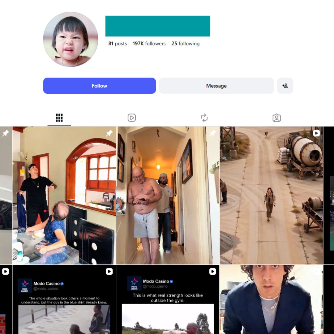 190K Funny Family Pranks Instagram Account for Sale