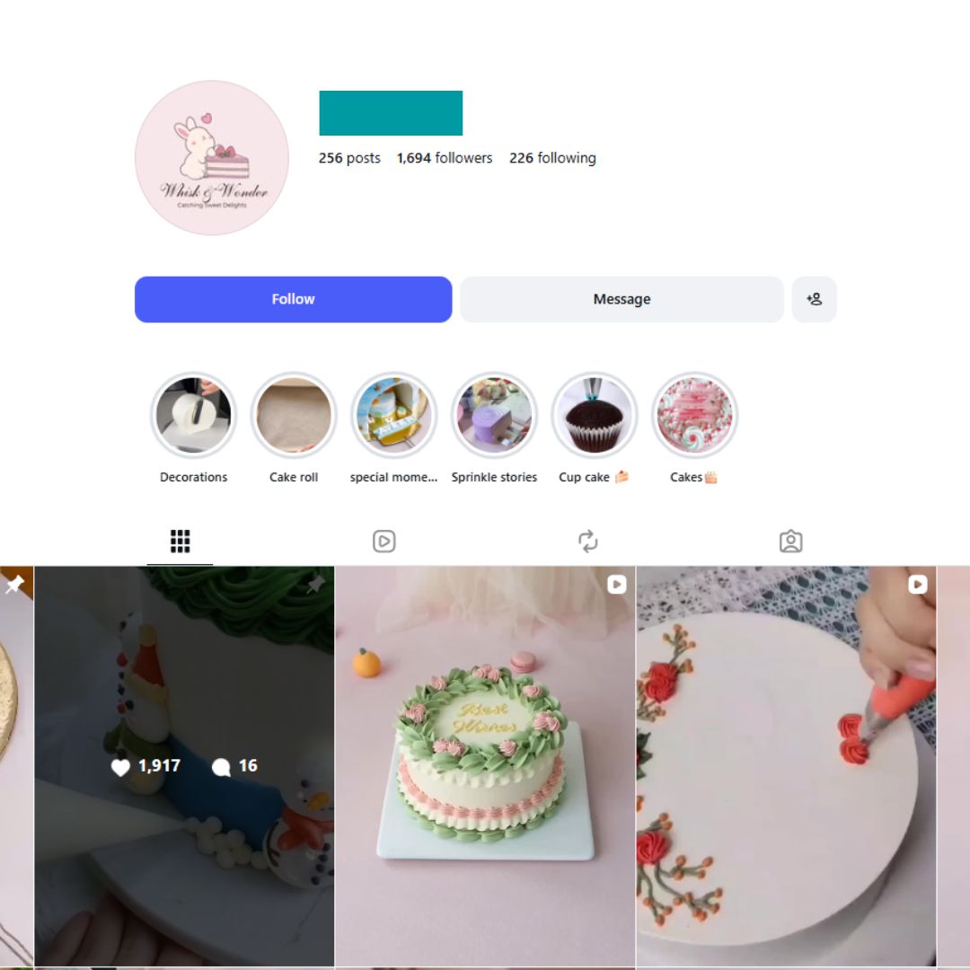 1K Creative Cake Designs Instagram Account for Sale 1K Creative Cake Designs Instagram Account - Image 1