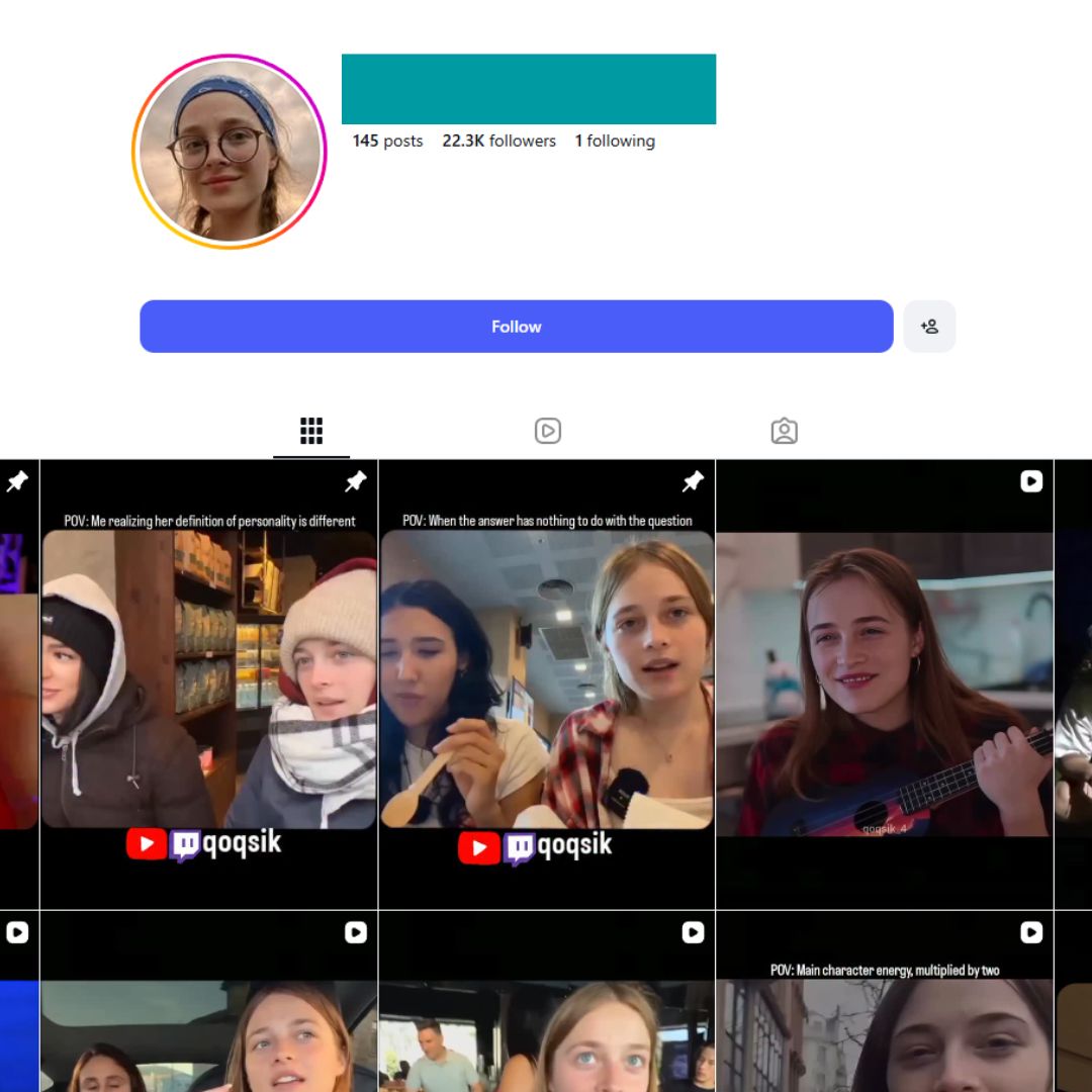 22K Female Vlogger Instagram Account for Sale