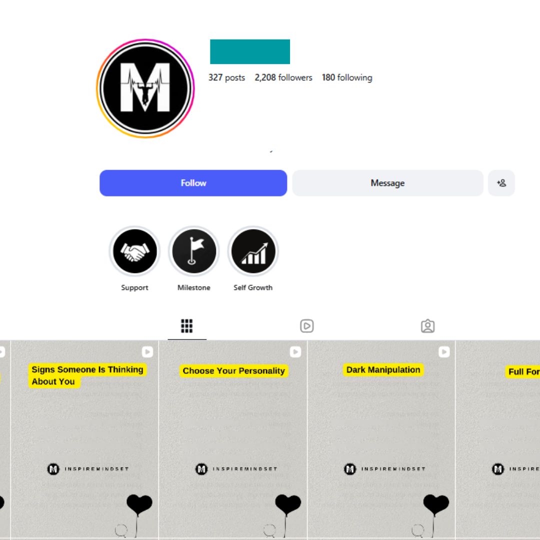 2K Inspire Mindset Instagram Account for sale 2K Inspire Mindset Instagram Account - Image 1