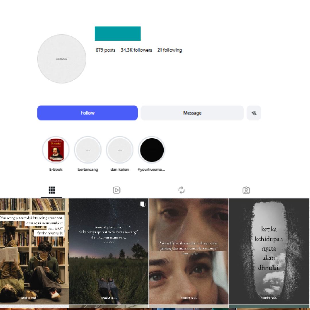 30K Indonesian Aesthetic Quotes Instagram Account for sale 30K Indonesian Aesthetic Quotes Instagram Account - Image 1