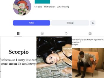 35K Scorpio Zodiac Memes Instagram Account
