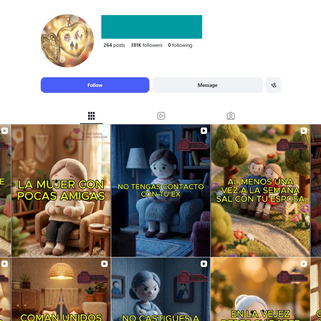 380K Spanish Emotional Stories Instagram Account for Sale