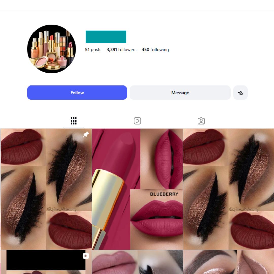 3K Makeup Instagram Account for Sale 3K Makeup Instagram Account - Image 1