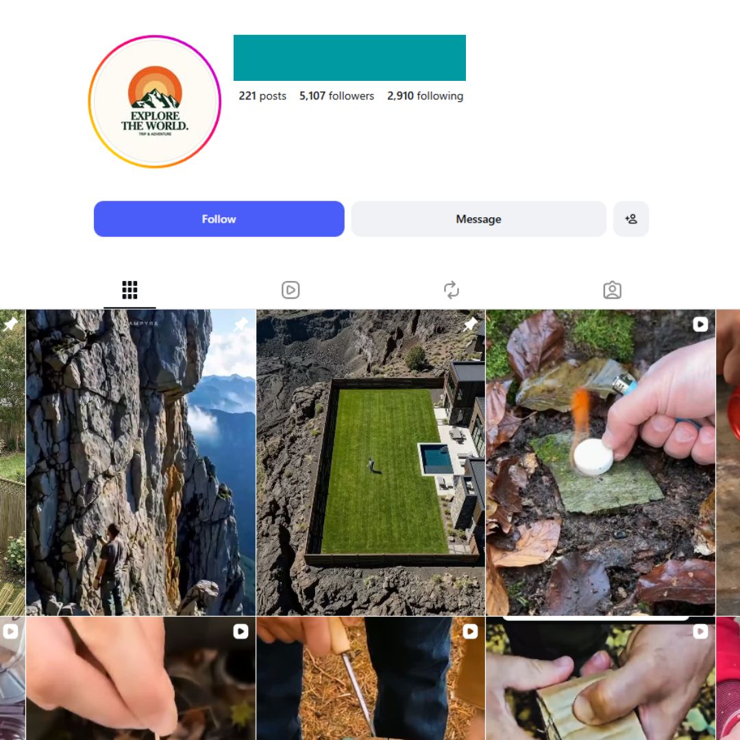 5K Shelter Building Instagram Account for Sale