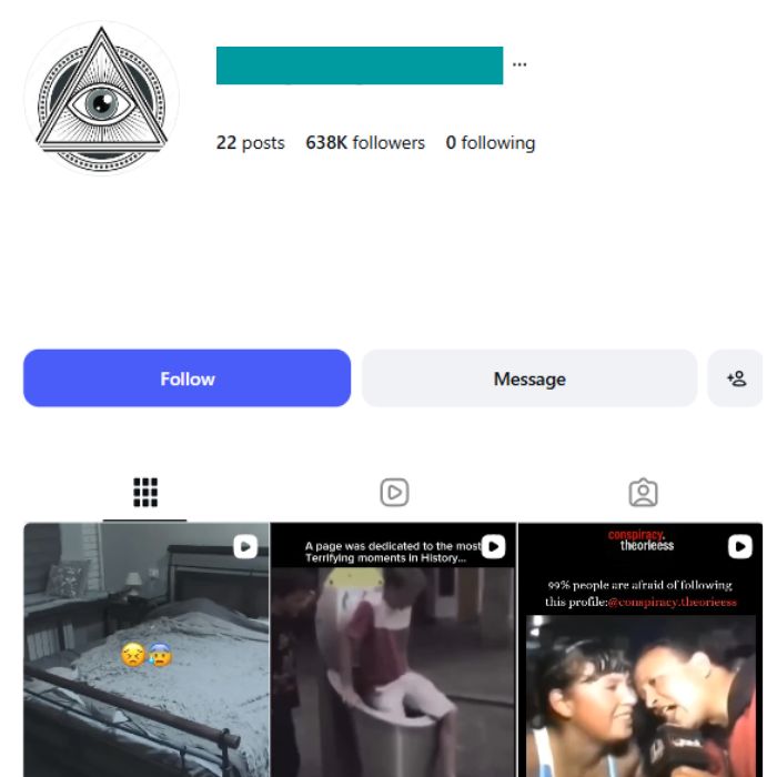 630K Conspiracy Theories Instagram Account for sale 630K Conspiracy Theories Instagram Account - Image 1
