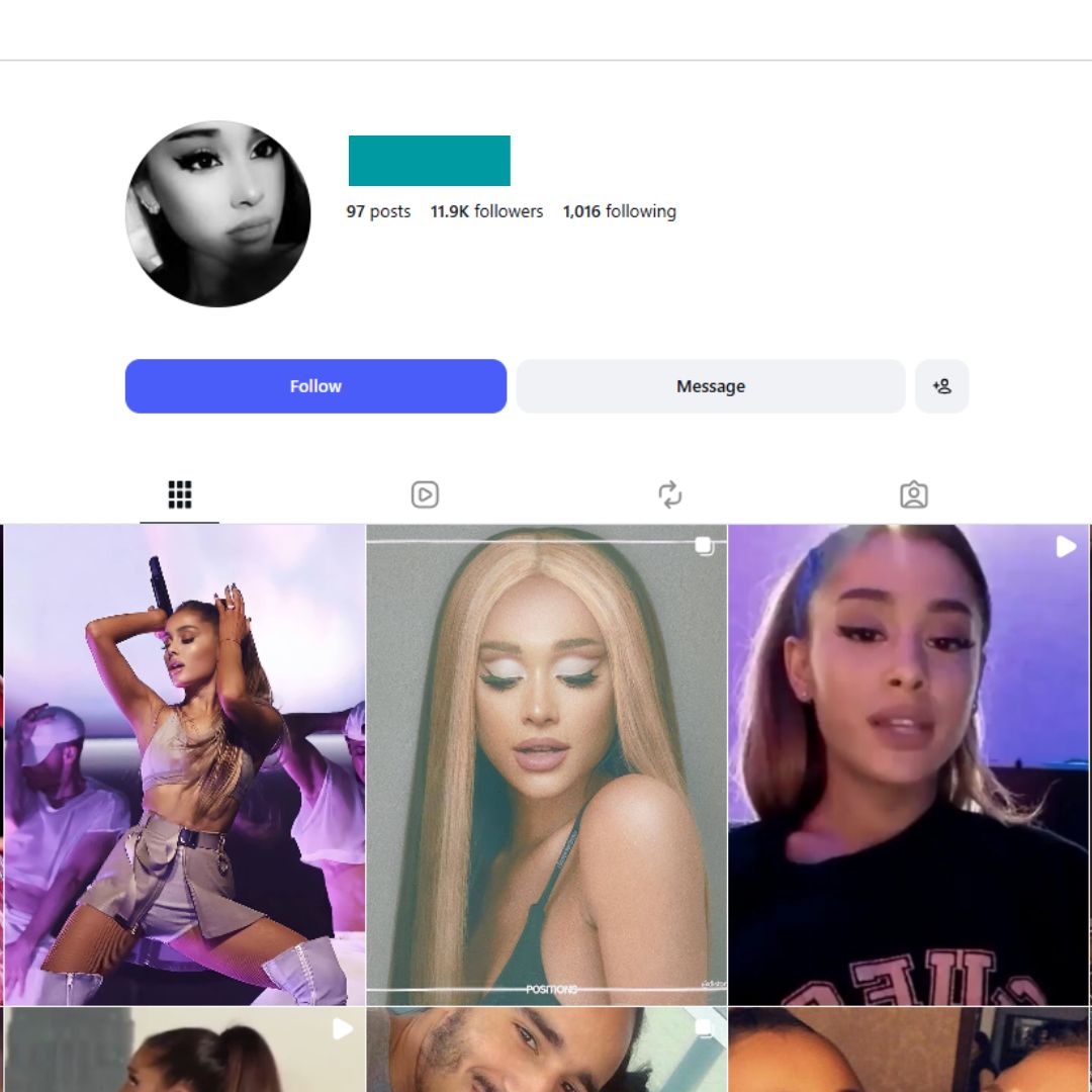 11K Ariana Grande Fans Instagram Account for sale 11K Ariana Grande Fans Instagram Account - Image 1