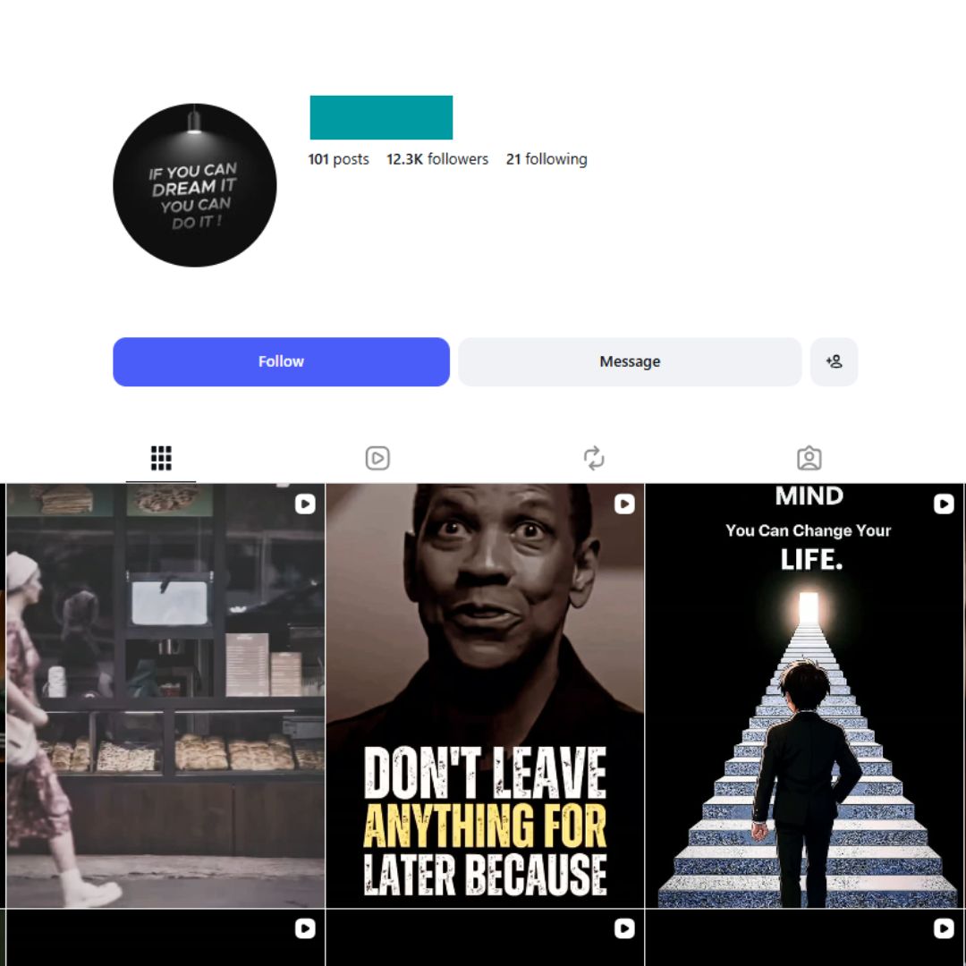 12K Mindset Quotes Instagram Account for sale 12K Mindset Quotes Instagram Account - Image 1