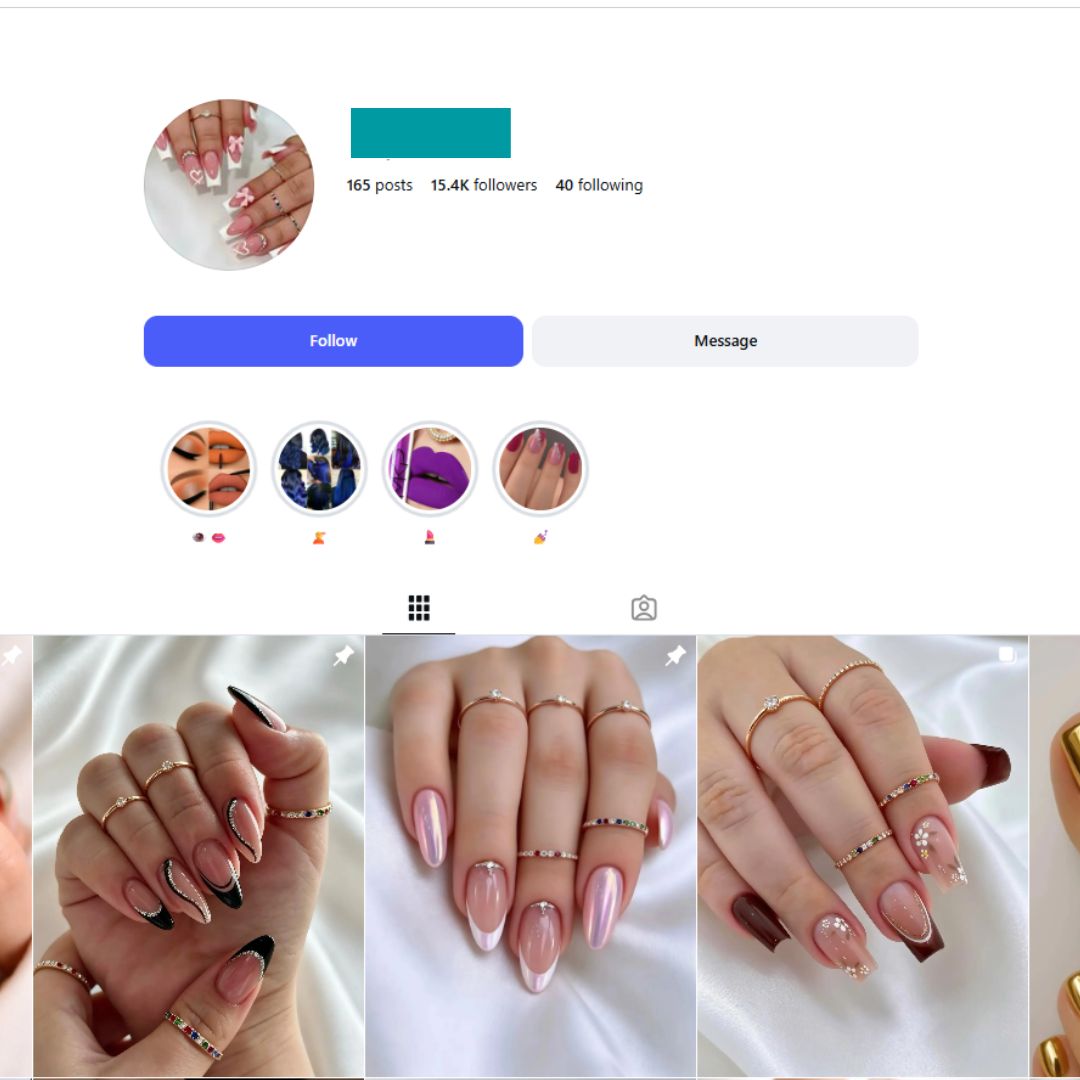 15K Nail Designs Instagram Account for sale 15K Nail Designs Instagram Account - Image 1