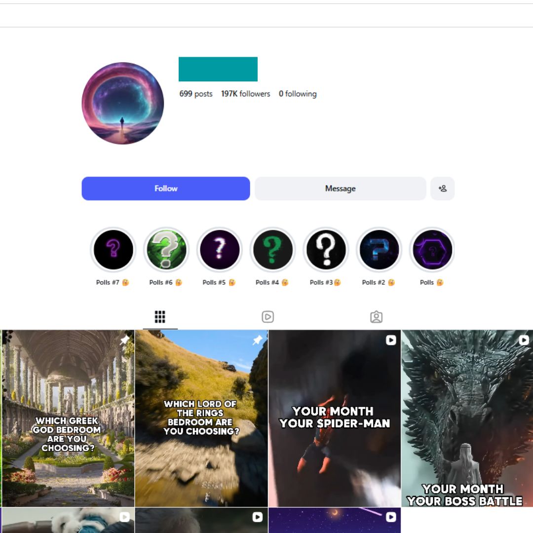 190K Fantasy Vibes Instagram Account for sale 190K Fantasy Vibes Instagram Account - Image 1