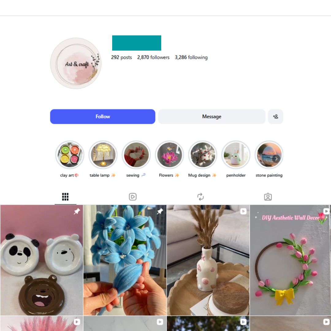 2K Handmade Decor Instagram Account for sale 2K Handmade Decor Instagram Account - Image 1