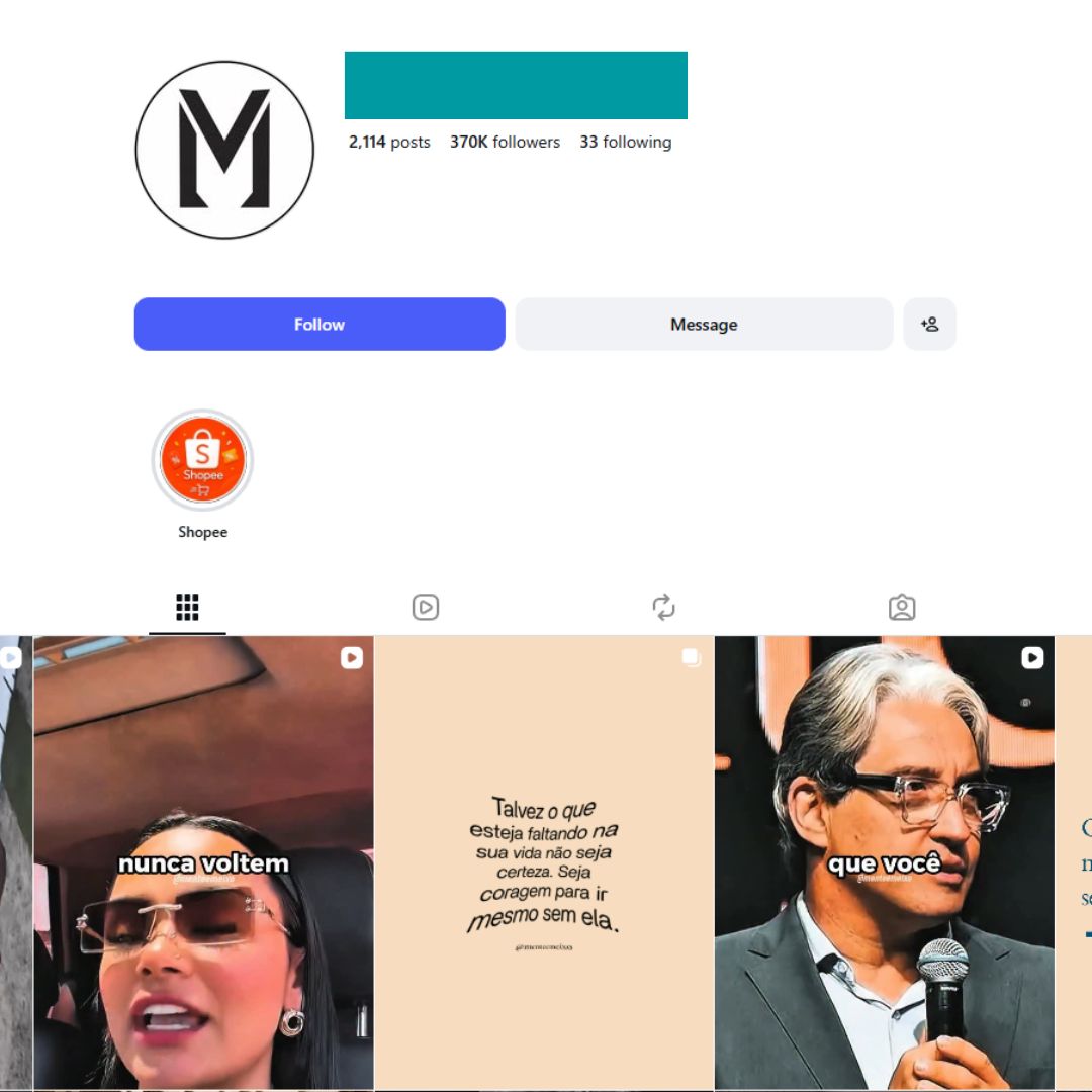 370K Mindset Mastery Instagram Account for Sale