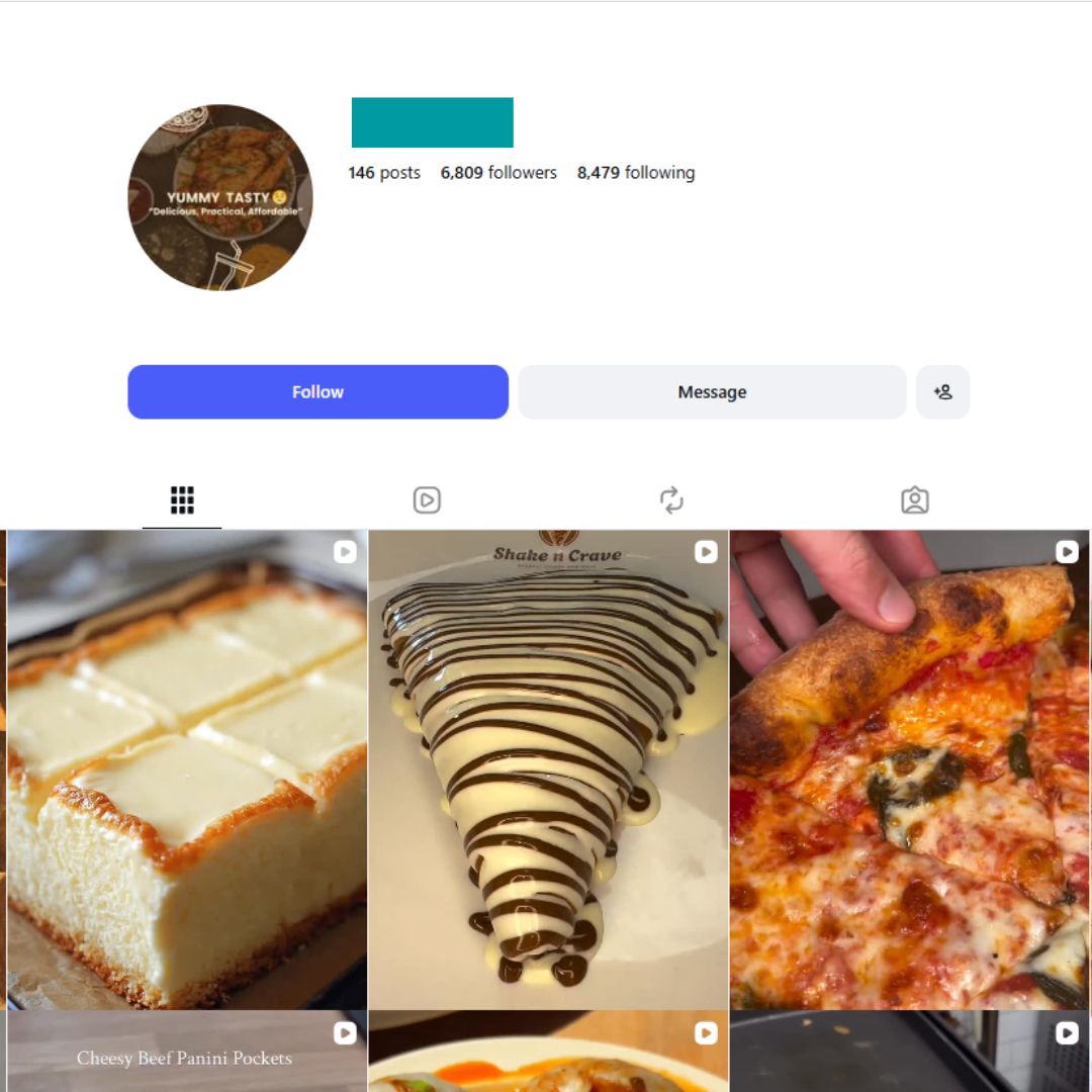 6K Food Lover Instagram Account for sale 6K Food Lover Instagram Account - Image 1