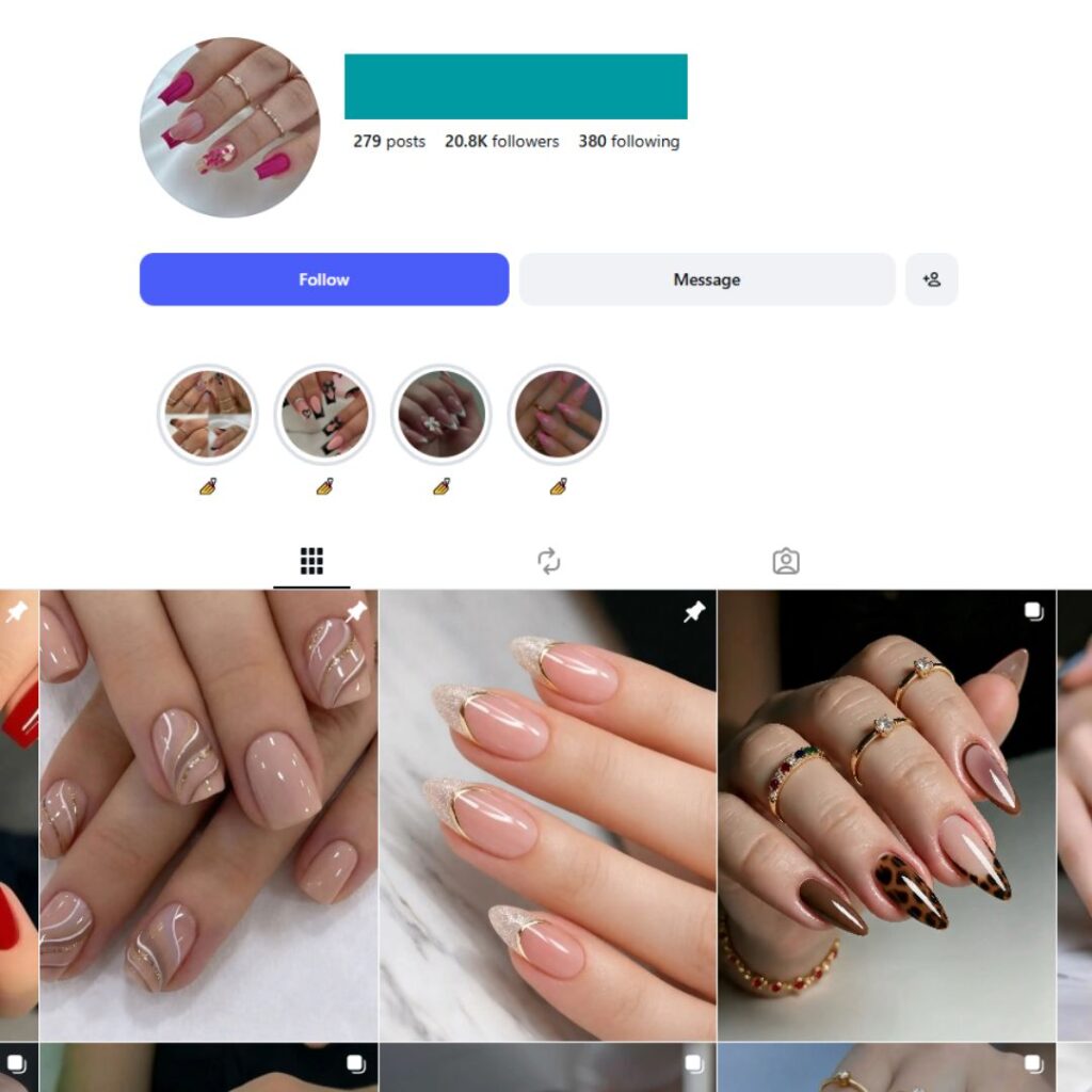 20K Nails Fashion Instagram Account for Sale