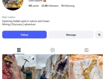 23K Gold Mining Treasure Hunt Instagram Account