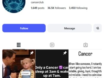 35K Cancer Zodiac Astrology Instagram Account