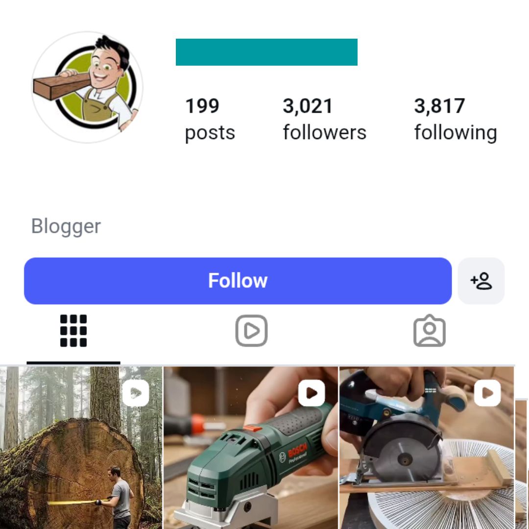3K DIY Wood Instagram Account for sale 3K DIY Wood Instagram Account - Image 1